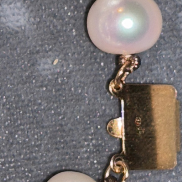 14k gold Huge box clasp CPollack Relios Pearls Double Strand Creamy White Cp - Picture 4 of 5